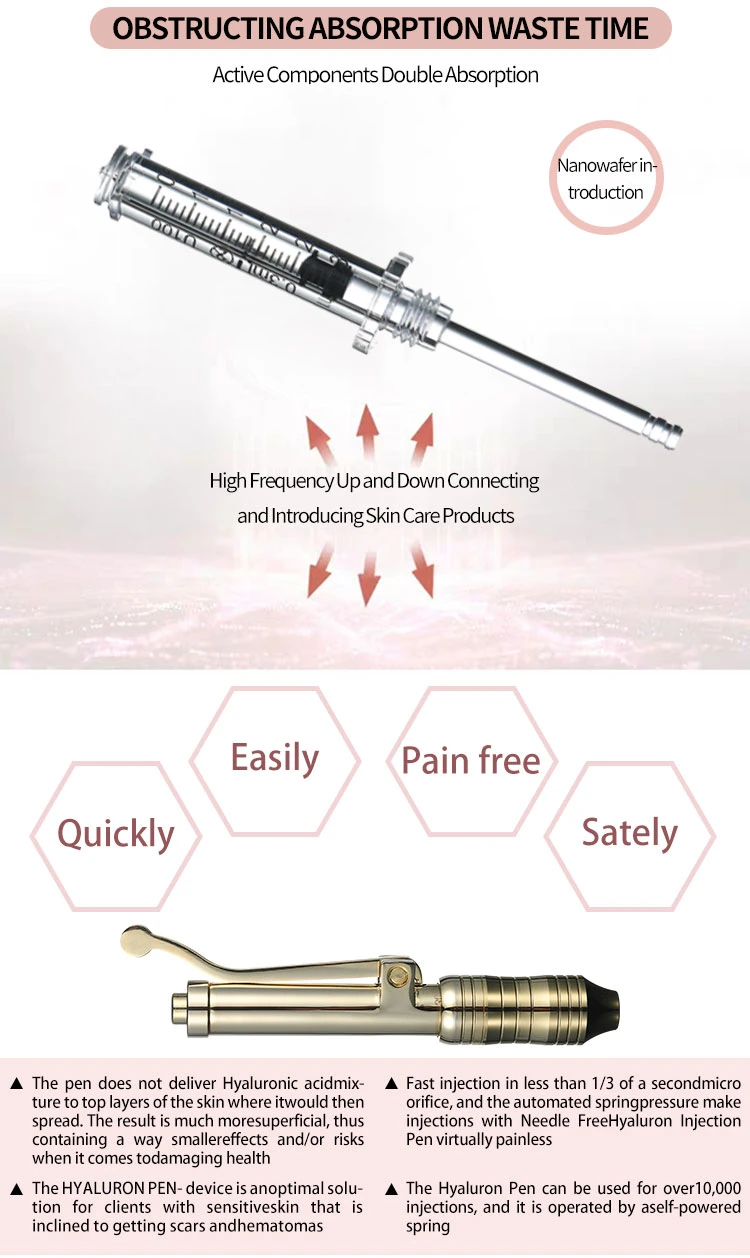 Factory Wholesale Hyaluronic Acid Injection Pen for Buttock/Breast Filler